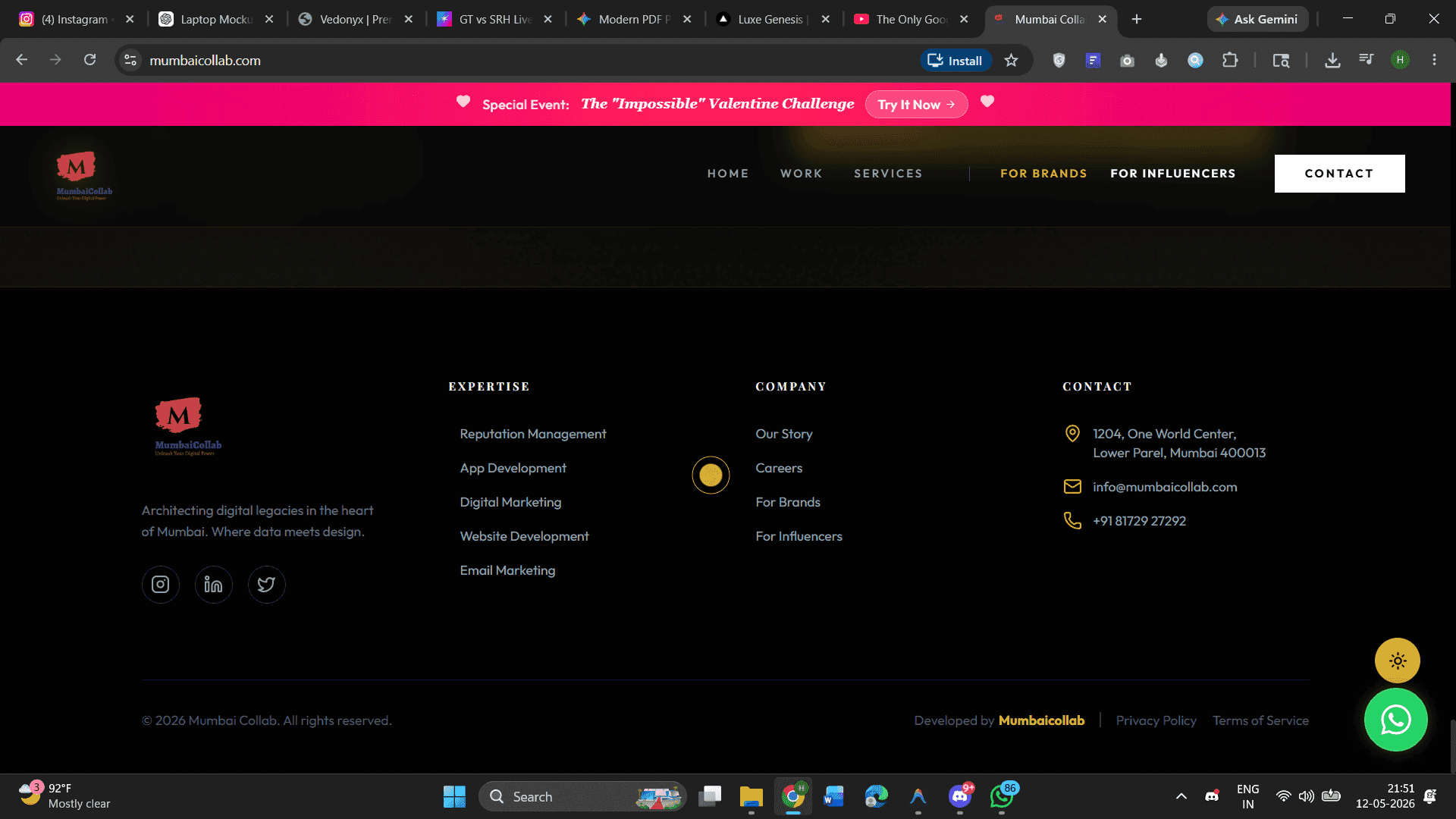 Web mockup 2