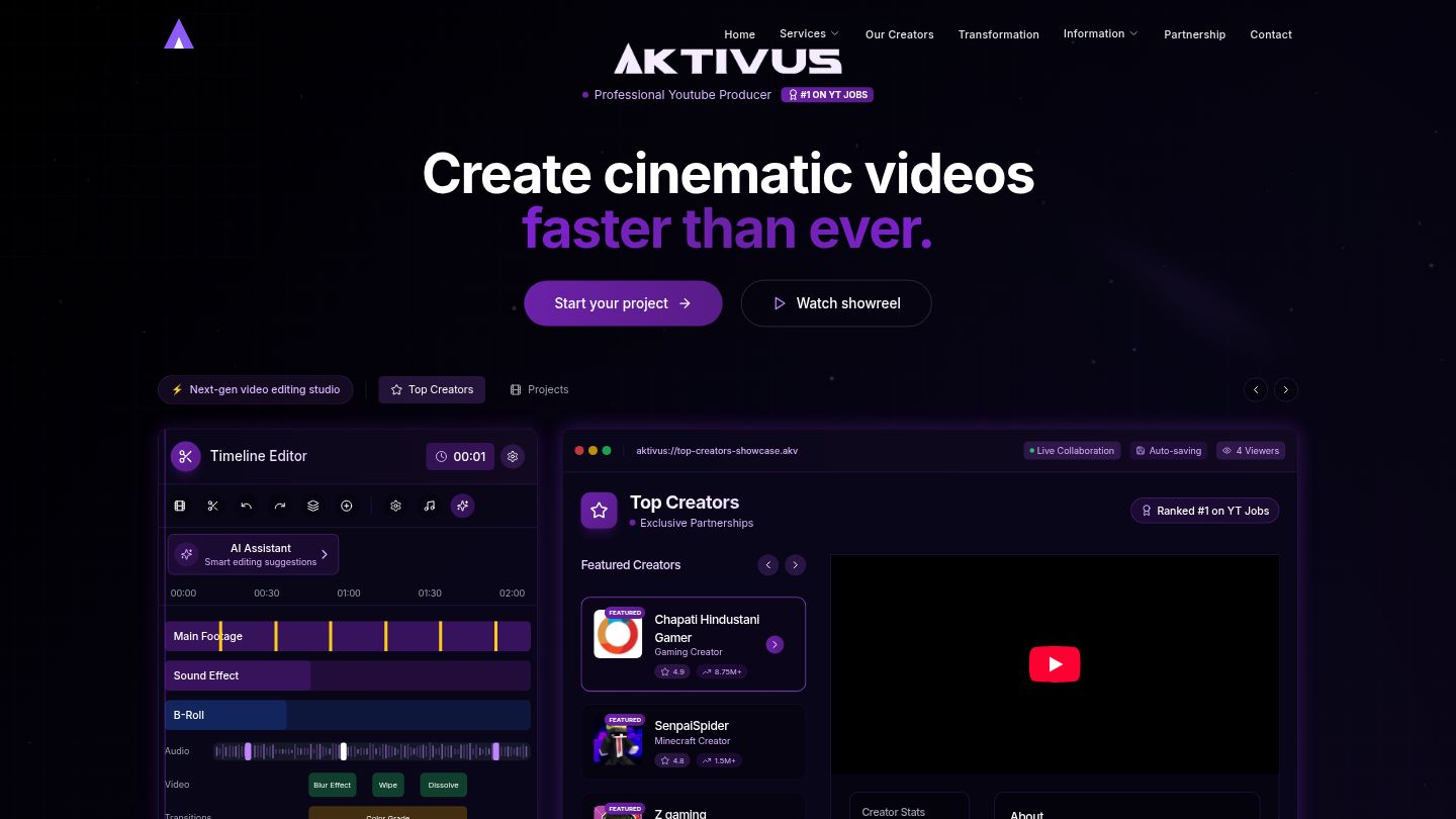 Aktivus — Premium Creator Agency