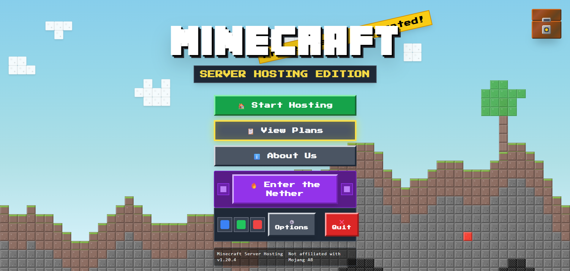 BlockPort Minecraft Hosting website  